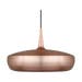 Clava Dine hanglamp brushed copper - met koordset zwart - Ø 43 cm