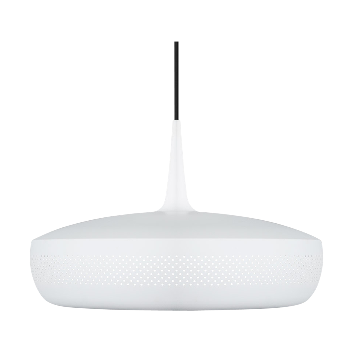 Clava Dine hanglamp matt white - met koordset zwart - Ø 43 cm