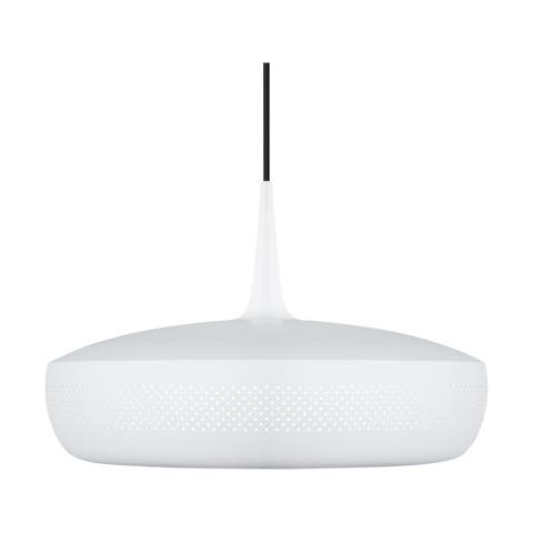 Clava Dine hanglamp matt white - met koordset zwart - Ø 43 cm
