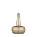 Clava hanglamp brushed brass - met koordset wit - Ø 21,5 cm