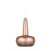 Clava hanglamp brushed copper - met koordset wit - Ø 21,5 cm