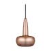Clava hanglamp brushed copper - met koordset zwart - Ø 21,5 cm