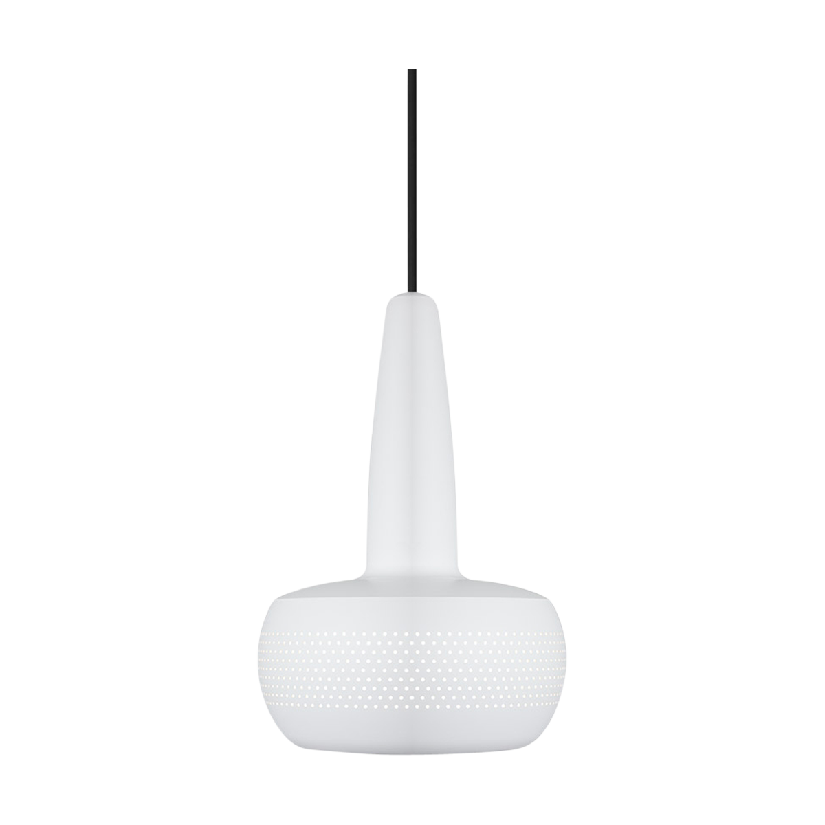 Clava hanglamp matt white - met koordset zwart - Ø 21,5 cm