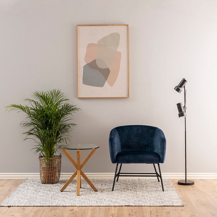 Lissy velvet fauteuil donkerblauw - fluweel