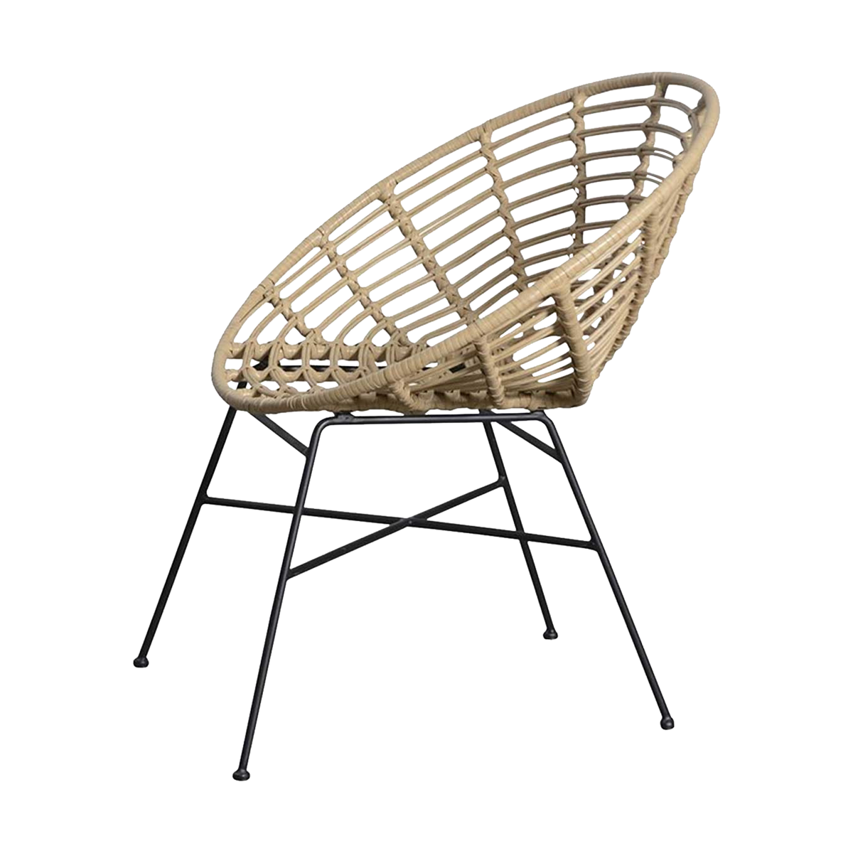 Dax rotan tuin kuipstoel naturel  