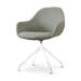Nola-Mae draaibare eetkamerstoel saliegroen - wit onderstel