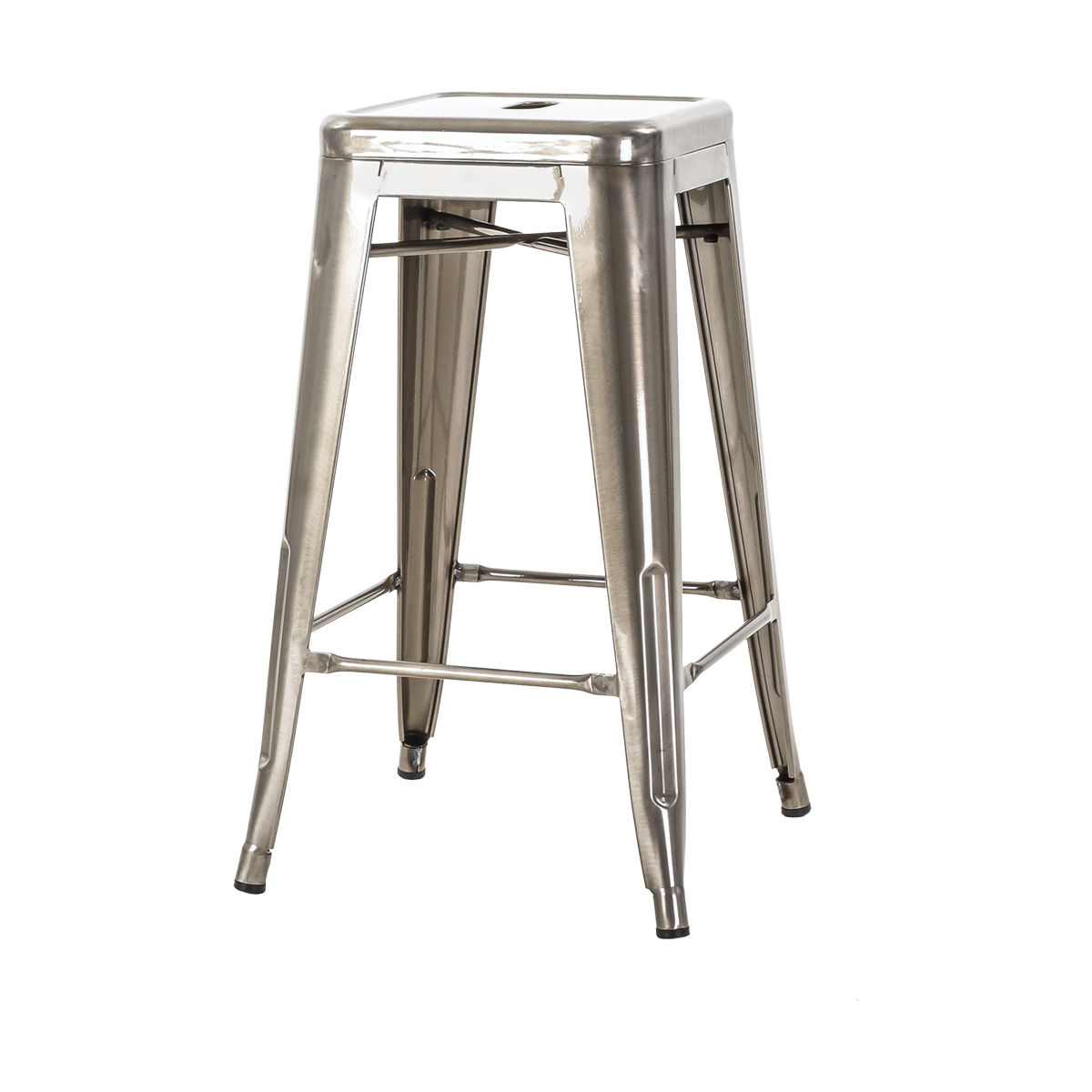 Metalen barkruk industrieel metaal - 65 cm