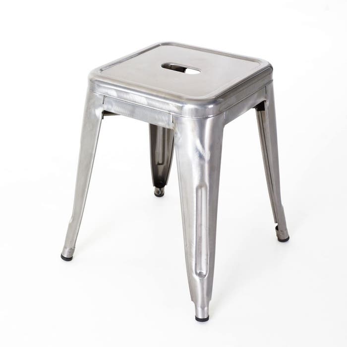 Metalen krukje industrieel metaal - 45 cm - klein - stapelbaar - laag - eettafel - 40 cm hoog - tolix