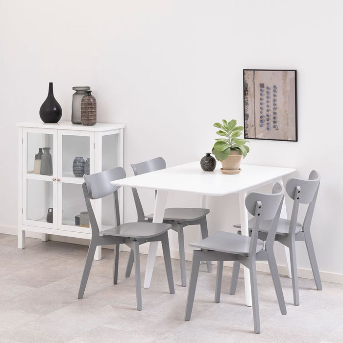 Jade houten eetkamerstoel lichtgrijs - eettafelstoel - scandinavisch - modern