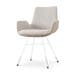 Noa-Eef eetkamerstoel beige gemêleerd - wit onderstel