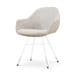 Noa-Mae eetkamerstoel beige gemêleerd - wit onderstel