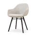Nena-Mae eetkamerstoel beige gemêleerd - zwart houten onderstel