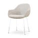 Nora-Mae eetkamerstoel beige gemêleerd - wit onderstel