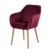 Djura velvet eetkamerstoel bordeaux rood