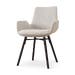 Nena-Eef eetkamerstoel beige gemêleerd - zwart houten onderstel