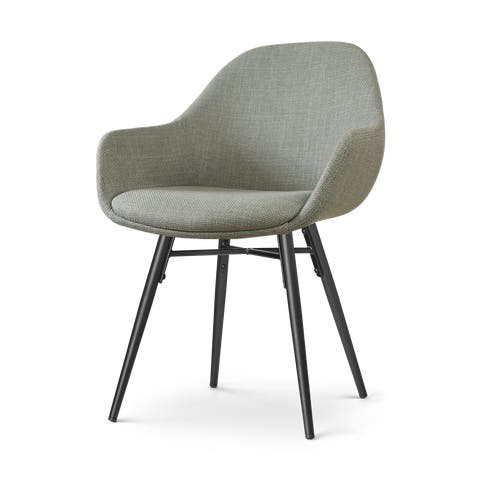 Nova-Mae eetkamerstoel groen - zwart onderstel