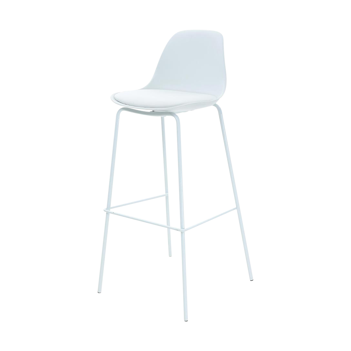 Ferro barkruk wit - wit onderstel - 75 cm