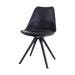 Legno eetkamerstoel zwart - zwart houten onderstel