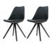 Legno stoel zwart - Zwart onderstel - Set van 2