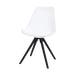 Legno eetkamerstoel wit - zwart houten onderstel