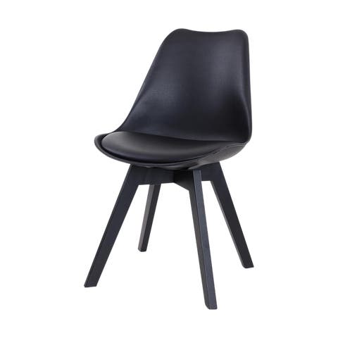 Madera eetkamerstoel zwart - zwart onderstel