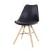 Medina eetkamerstoel zwart - houten onderstel