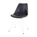 Metal eetkamerstoel zwart - wit onderstel