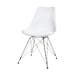 Metal eetkamerstoel wit - zwart onderstel
