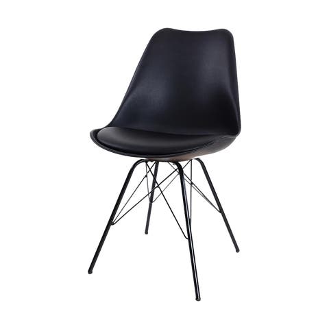 Poluga eetkamerstoel zwart - zwart onderstel