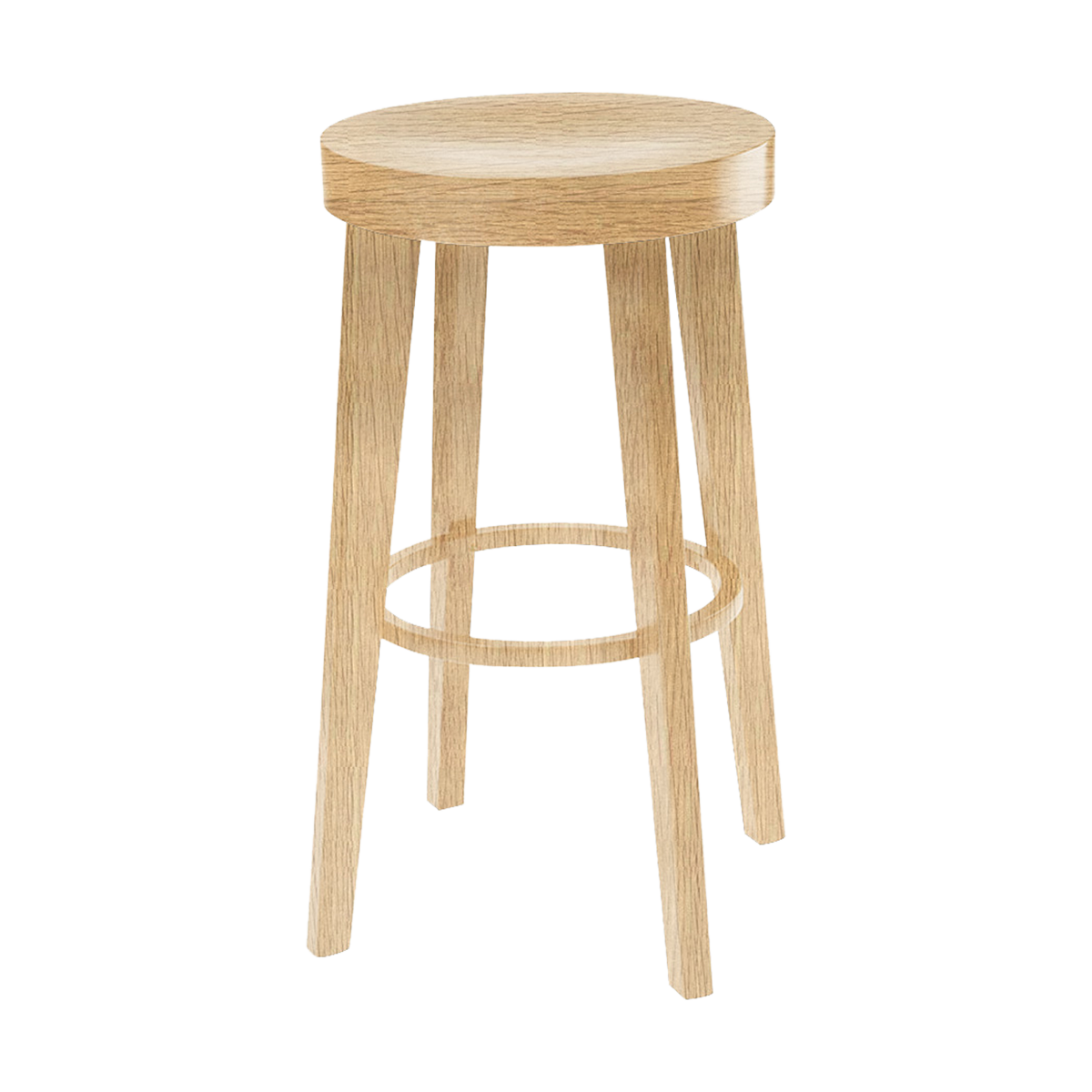 Fico houten barkruk naturel - 61 cm