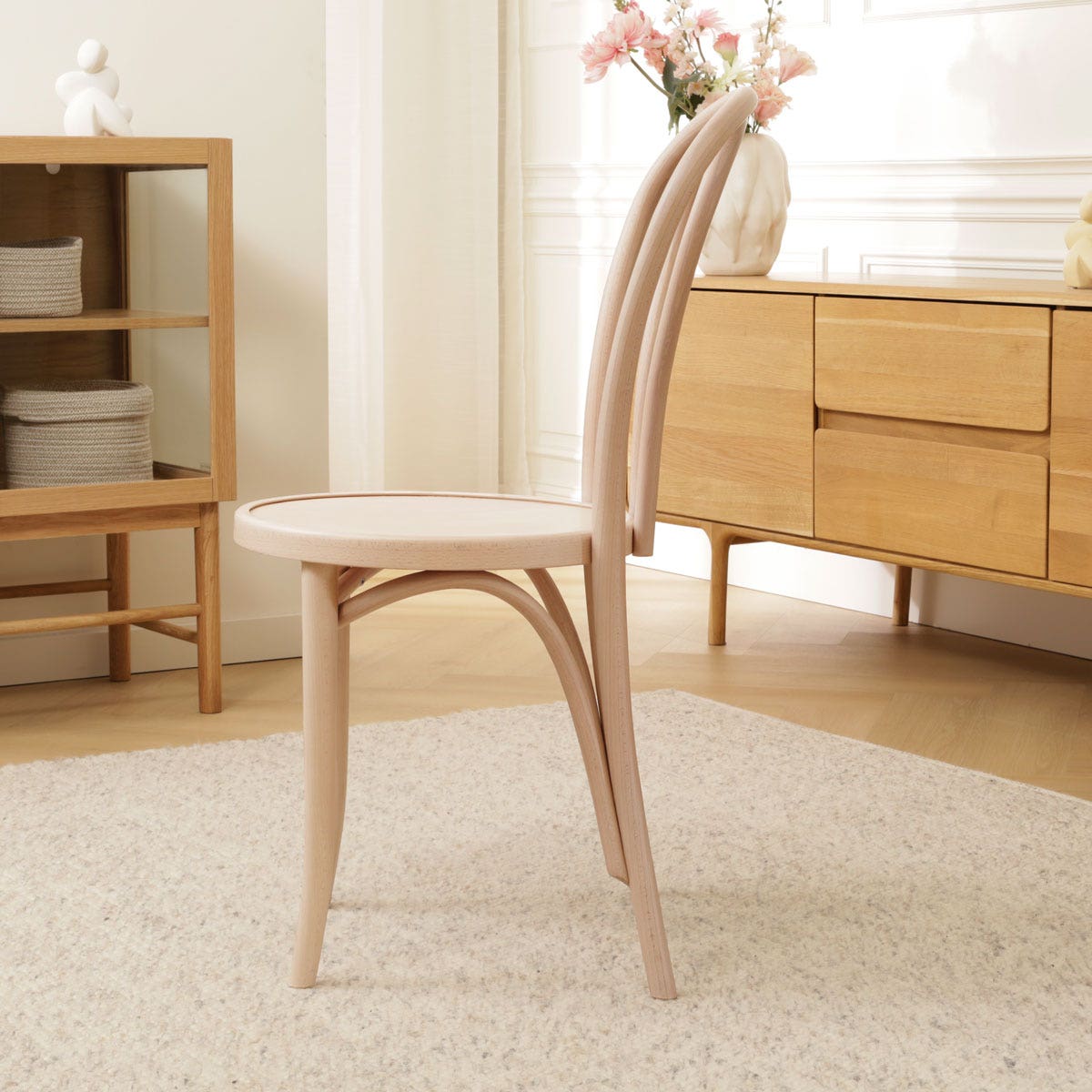フランス デスク Milk Deco HP deco ツェツェ ボンポワン Vienna No. 18 houten stoel whitewash | Gewoonstijl