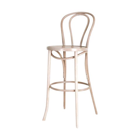 Vienna Thonet No. 18 houten barkruk whitewash - 75 cm