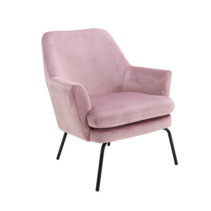 Jez velvet fauteuil roze | Gewoonstijl
