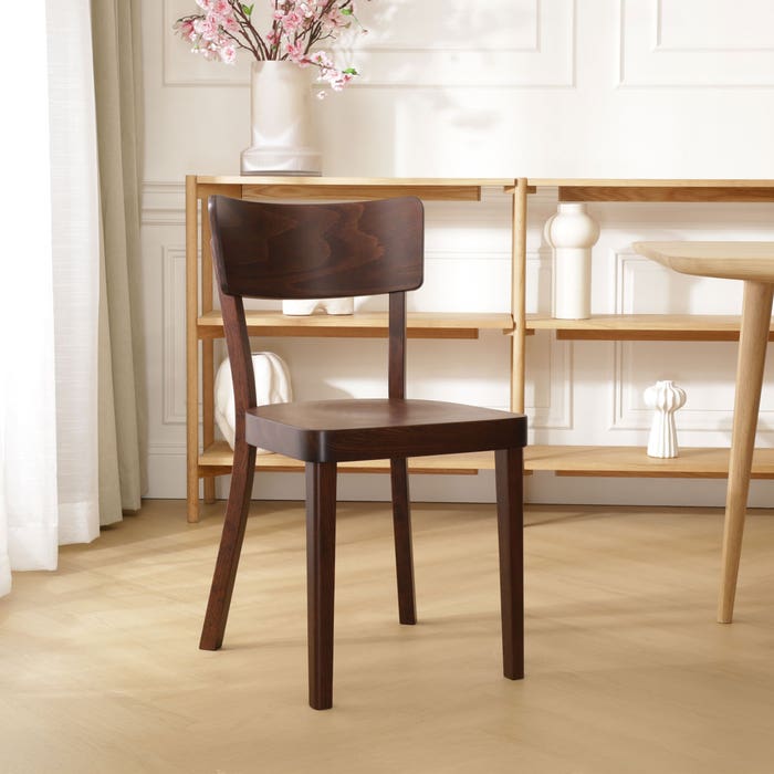 Fergus houten eetkamerstoel walnoot - eettafelstoel - design - bruin - japandi - retro