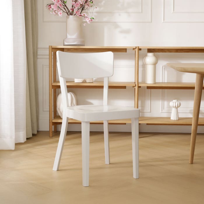 Fergus houten eetkamerstoel wit 