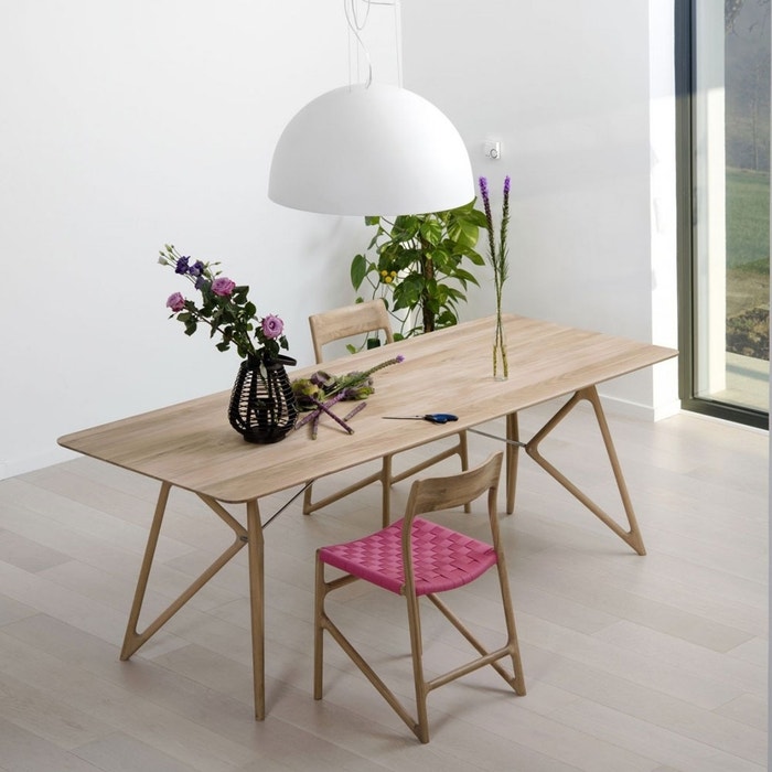 Tink table houten eettafel whitewash - 200 x 90 cm - hardwax oil white - design