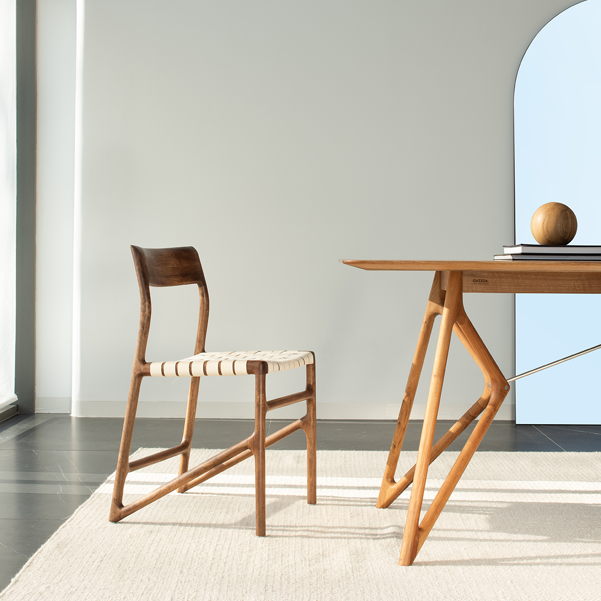 Fawn chair houten eetkamerstoel whitewash - met cotton webbing white 2001 - witte - eiken