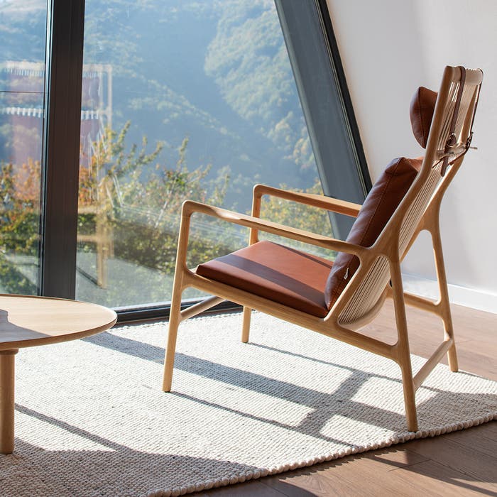 Dedo lounge chair - fauteuil dakar leather whisky 2732 - cognac - loungestoel - leren - design