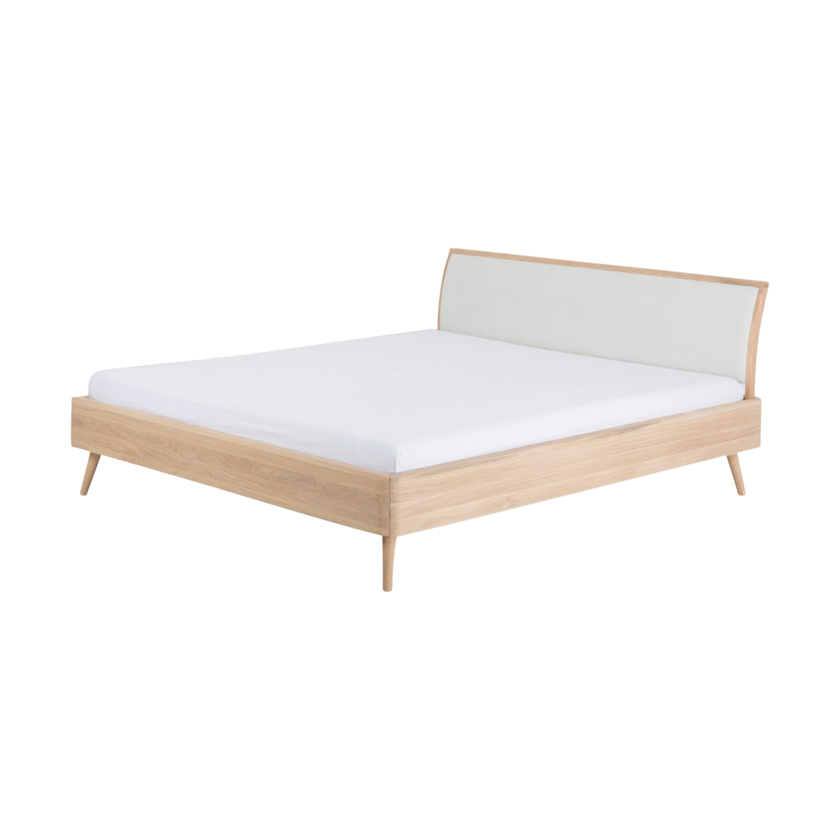 Ena houten bed whitewash - 211 x 190 cm