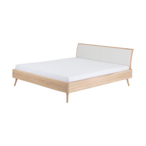 Ena houten bed whitewash - 211 x 190 cm