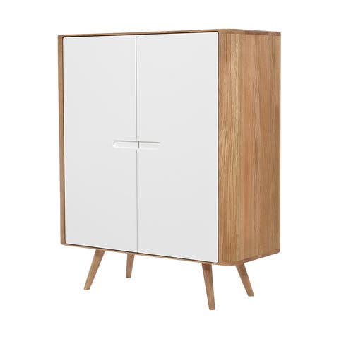 Ena cabinet houten opbergkast naturel - 90 x 110 cm