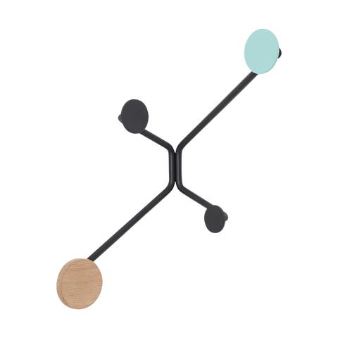 Hook coat rack straight walls - wandkapstok green