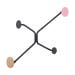 Hook coat rack straight walls - wandkapstok pink