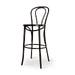 Vienna Thonet No. 18 houten barkruk zwart gebeitst - 75 cm