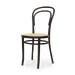 Vienna Thonet No. 14 houten bistrostoel zwart - met rotan zitting