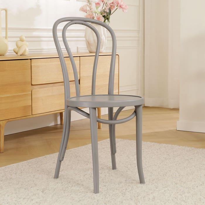Vienna Thonet No. 18 houten bistrostoel grijs - eetkamerstoel - 214 - 218