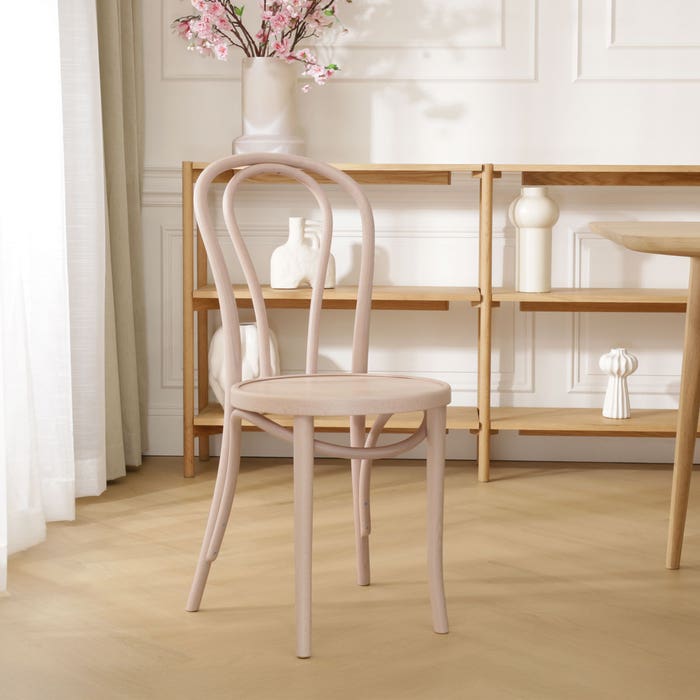 Vienna Thonet No. 18 houten bistrostoel whitewash - eetkamerstoel - horeca - buighout - scandinavisch