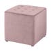 Dani velvet poef roze - 38 x 38 cm
