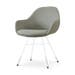 Noa-Mae eetkamerstoel saliegroen - wit onderstel