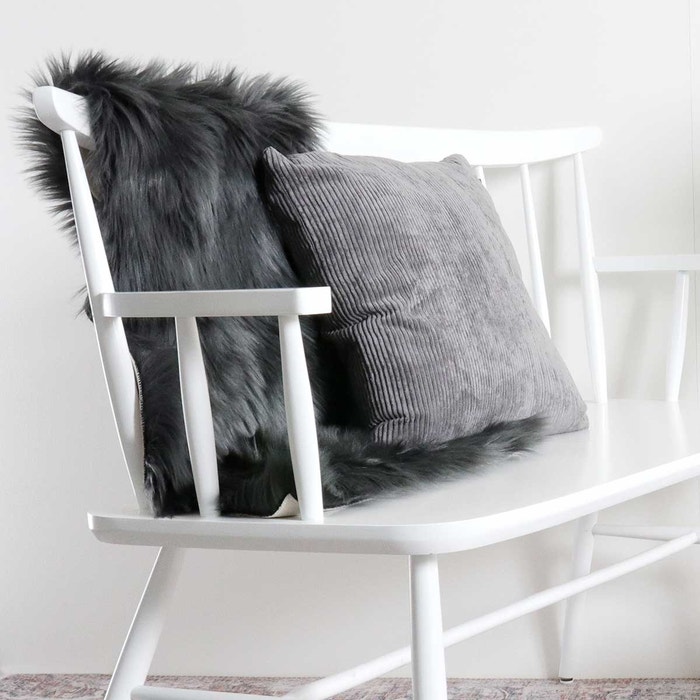 Benthe schapenvacht grijs - 50 x 85 cm - kleedje - siervacht